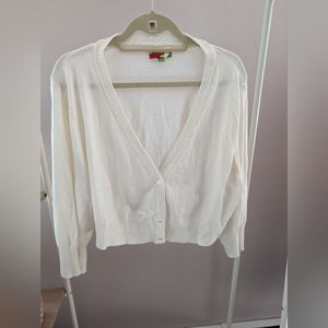 Bundle 3 for $18 Cropped Ivory Cardigan from Modcloth